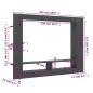 vidaXL Mueble de TV madera contrachapada gris 152x22x113 cm vidaXL Mueble de TV madera contrachapada gris 152x22x113 cm