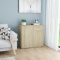 vidaXL Aparador de madera contrachapada color roble Sonoma 80x36x75 cm