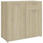 vidaXL Aparador de madera contrachapada color roble Sonoma 80x36x75 cm
