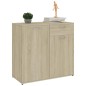 vidaXL Aparador de madera contrachapada color roble Sonoma 80x36x75 cm