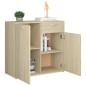 vidaXL Aparador de madera contrachapada color roble Sonoma 80x36x75 cm