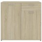 vidaXL Aparador de madera contrachapada color roble Sonoma 80x36x75 cm