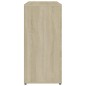 vidaXL Aparador de madera contrachapada color roble Sonoma 80x36x75 cm