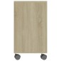 vidaXL Mesa auxiliar de madera contrachapada blanco roble 70x35x55 cm vidaXL Mesa auxiliar de madera contrachapada blanco roble 70x35x55 cm