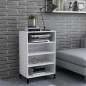 vidaXL Aparador de madera contrachapada blanco brillante 57x35x90 cm vidaXL Aparador de madera contrachapada blanco brillante 57x35x90 cm