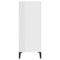 vidaXL Aparador de madera contrachapada blanco brillante 57x35x90 cm vidaXL Aparador de madera contrachapada blanco brillante 57x35x90 cm