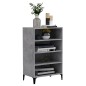 vidaXL Aparador de madera contrachapada gris hormigón 57x35x90 cm vidaXL Aparador de madera contrachapada gris hormigón 57x35x90 cm