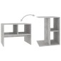 vidaXL Mesa auxiliar de madera contrachapada gris hormigón 60x40x45 cm vidaXL Mesa auxiliar de madera contrachapada gris hormigón 60x40x45 cm