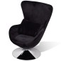 vidaXL Sillón en forma de huevo negro vidaXL Sillón en forma de huevo negro