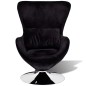 vidaXL Sillón en forma de huevo negro vidaXL Sillón en forma de huevo negro