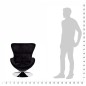 vidaXL Sillón en forma de huevo negro vidaXL Sillón en forma de huevo negro