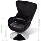 vidaXL Sillón en forma de huevo negro vidaXL Sillón en forma de huevo negro