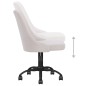 vidaXL Sillas de comedor giratorias 2 unidades tela color crema vidaXL Sillas de comedor giratorias 2 unidades tela color crema