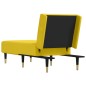 vidaXL Sofá diván de terciopelo amarillo vidaXL Sofá diván de terciopelo amarillo