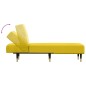 vidaXL Sofá diván de terciopelo amarillo vidaXL Sofá diván de terciopelo amarillo