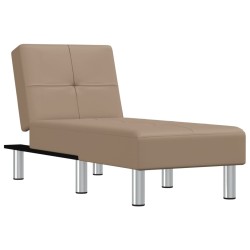 vidaXL Diván de cuero sintético color capuchino