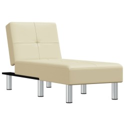 vidaXL Diván de cuero sintético color crema