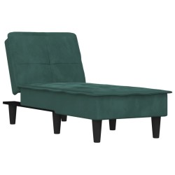 vidaXL Sofá diván de terciopelo verde oscuro
