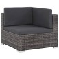 vidaXL Set de muebles de jardín 12 pzas y cojines ratán sintético gris vidaXL Set de muebles de jardín 12 pzas y cojines ratán sintético gris