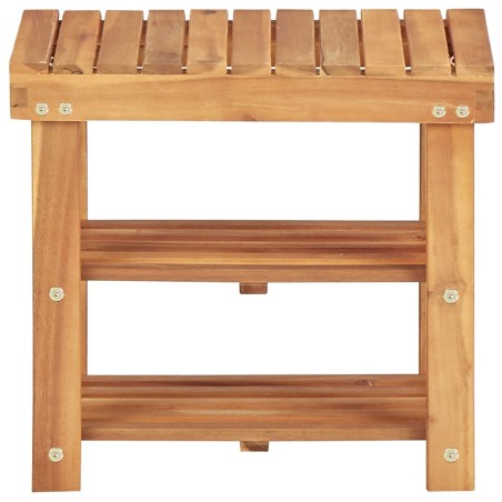 vidaXL Estantería de zapatos de madera maciza de acacia 50x32x45 cm