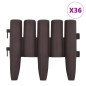 vidaXL Bordes de jardín 36 unidades PP marrón 10 m vidaXL Bordes de jardín 36 unidades PP marrón 10 m