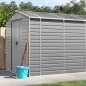 vidaXL Cobertizo de jardín acero galvanizado gris claro 191x725x198 cm vidaXL Cobertizo de jardín acero galvanizado gris claro 191x725x198 cm