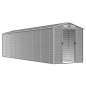 vidaXL Cobertizo de jardín acero galvanizado gris claro 191x725x198 cm vidaXL Cobertizo de jardín acero galvanizado gris claro 191x725x198 cm