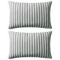 vidaXL Cojines para exterior a rayas 60x40 cm gris 2 unidades