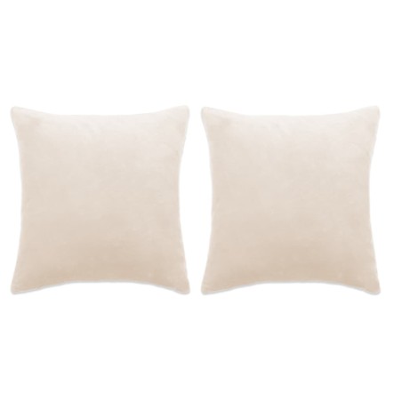 vidaXL Cojines de tela blanco crudo 60x60 cm 2 unidades