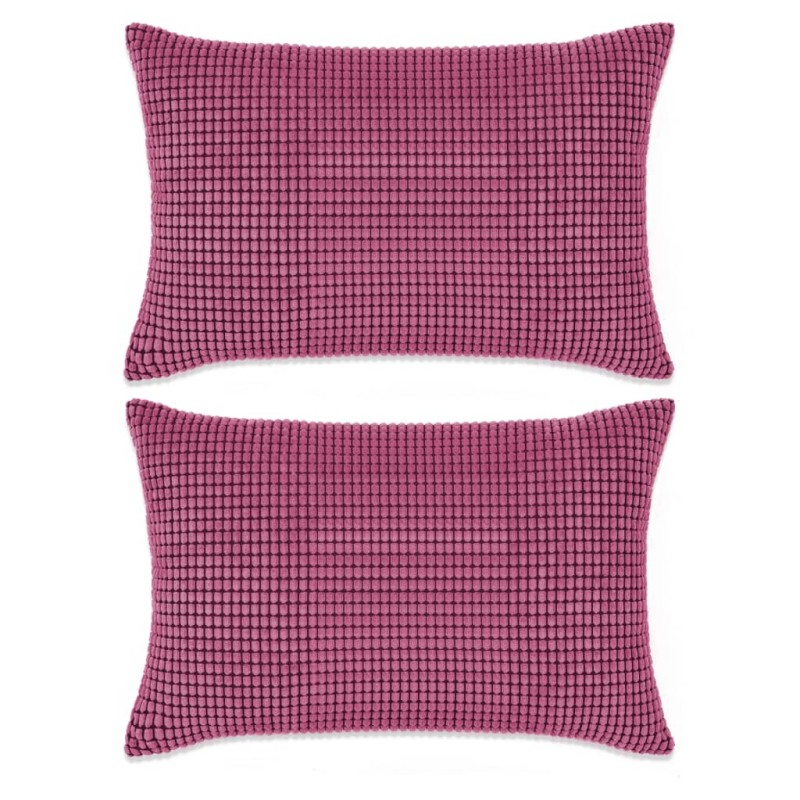 vidaXL Cojines de terciopelo 40x60 cm rosa 2 unidades vidaXL Cojines de terciopelo 40x60 cm rosa 2 unidades