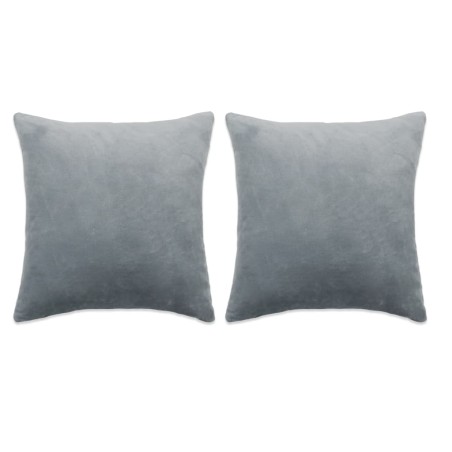 vidaXL Cojines de tela 60x60 cm gris 2 unidades