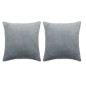 vidaXL Cojines de tela 60x60 cm gris 2 unidades vidaXL Cojines de tela 60x60 cm gris 2 unidades