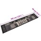vidaXL Alfombra de cocina lavable terciopelo negro café 60x300 cm vidaXL Alfombra de cocina lavable terciopelo negro café 60x300 cm