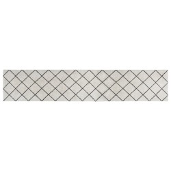 vidaXL Alfombra de cocina lavable terciopelo cuadrados 60x300 cm