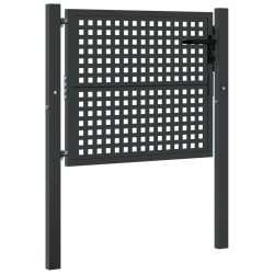 vidaXL Puerta de jardín acero gris antracita 105x125 cm