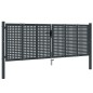 vidaXL Puerta de jardín acero gris antracita 300x125 cm