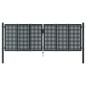 vidaXL Puerta de jardín acero gris antracita 300x125 cm