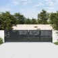 vidaXL Puerta de jardín acero gris antracita 400x125 cm vidaXL Puerta de jardín acero gris antracita 400x125 cm