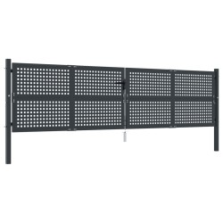 vidaXL Puerta de jardín acero gris antracita 400x125 cm
