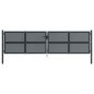 vidaXL Puerta de jardín acero gris antracita 400x125 cm vidaXL Puerta de jardín acero gris antracita 400x125 cm