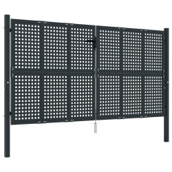 vidaXL Puerta de jardín acero gris antracita 300x175 cm
