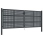 vidaXL Puerta de jardín acero gris antracita 400x175 cm vidaXL Puerta de jardín acero gris antracita 400x175 cm