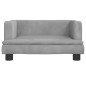 vidaXL Cama para perros de terciopelo gris claro 60x40x30 cm