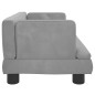 vidaXL Cama para perros de terciopelo gris claro 60x40x30 cm