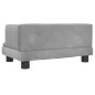 vidaXL Cama para perros de terciopelo gris claro 60x40x30 cm