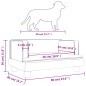 vidaXL Cama para perros de terciopelo gris claro 60x40x30 cm