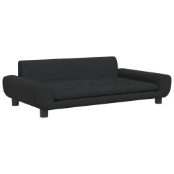 vidaXL Cama para perros de terciopelo negra 100x54x33 cm