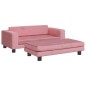 vidaXL Cama para perros con extensión terciopelo rosa 100x50x30 cm vidaXL Cama para perros con extensión terciopelo rosa 100x50x30 cm