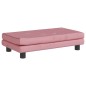 vidaXL Cama para perros con extensión terciopelo rosa 100x50x30 cm vidaXL Cama para perros con extensión terciopelo rosa 100x50x30 cm