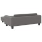 vidaXL Cama de perros con extensión cuero sintético gris 100x50x30 cm vidaXL Cama de perros con extensión cuero sintético gris 100x50x30 cm
